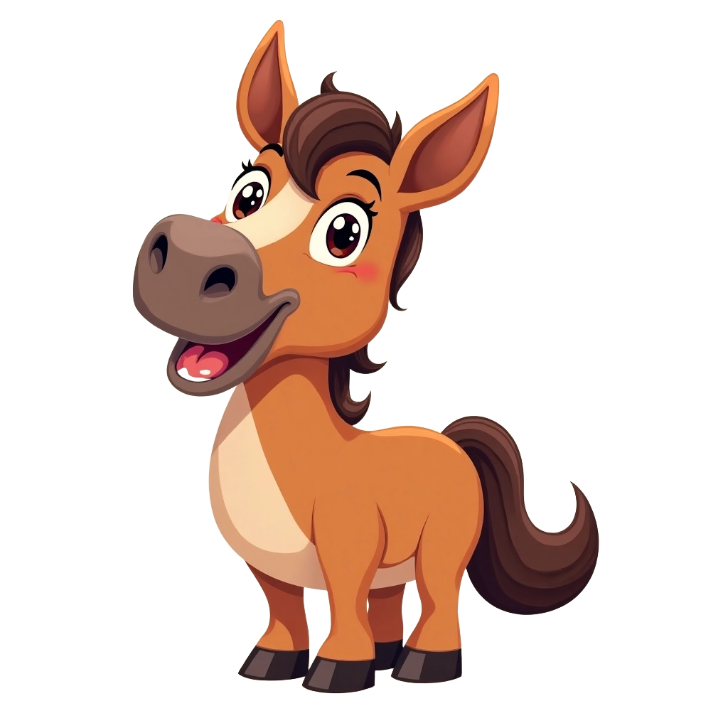 Cute Cartoon Horse